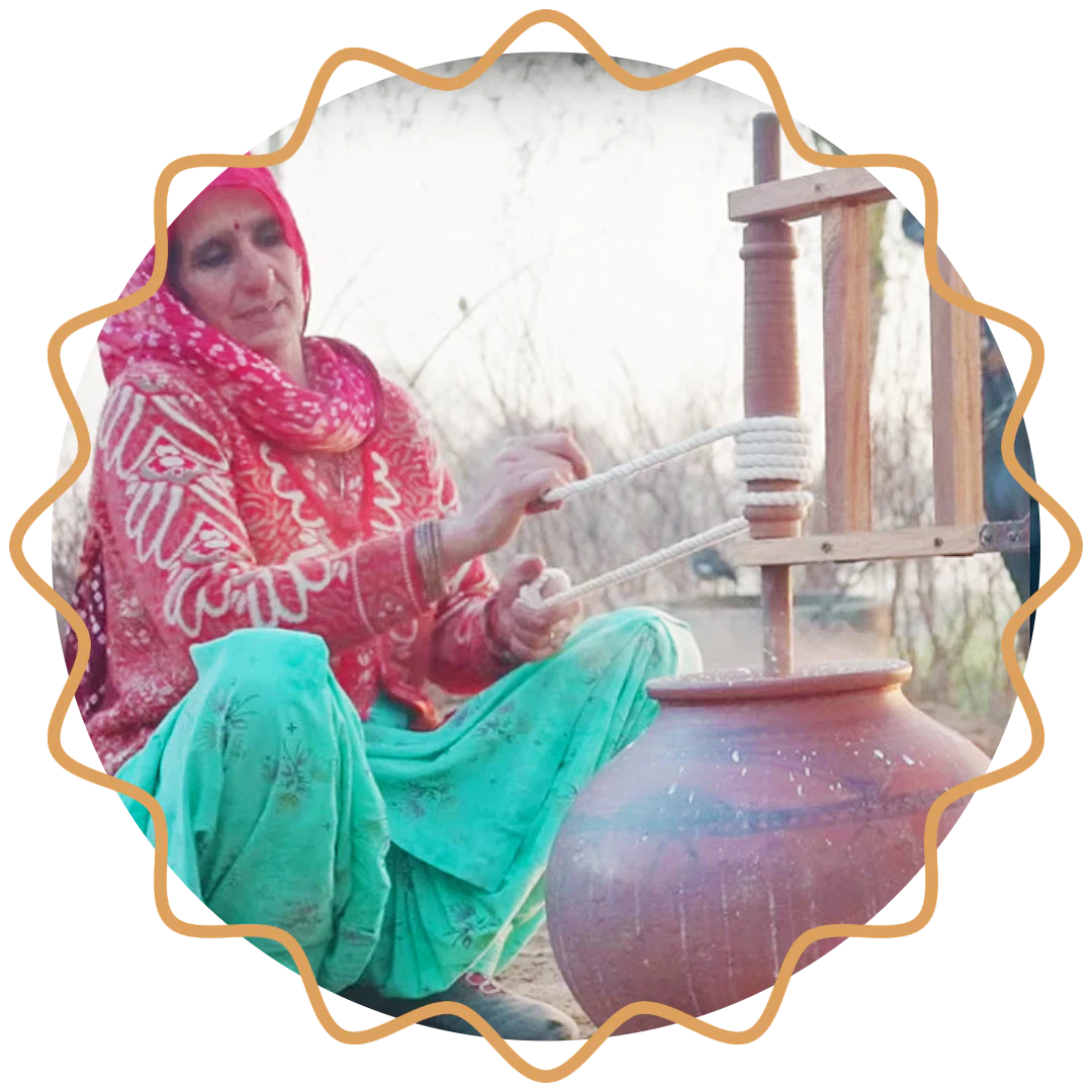 Traditionally wood churned